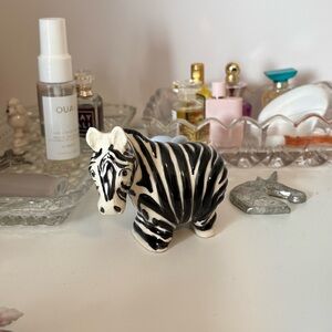 Black and White Zebra Figurine